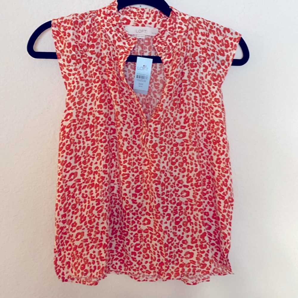 Loft cheetah animal print summer top